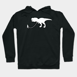 T-Rex Dinosaur Pet on Leash Hoodie